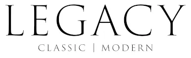 A black and white logo of the legacy music model.